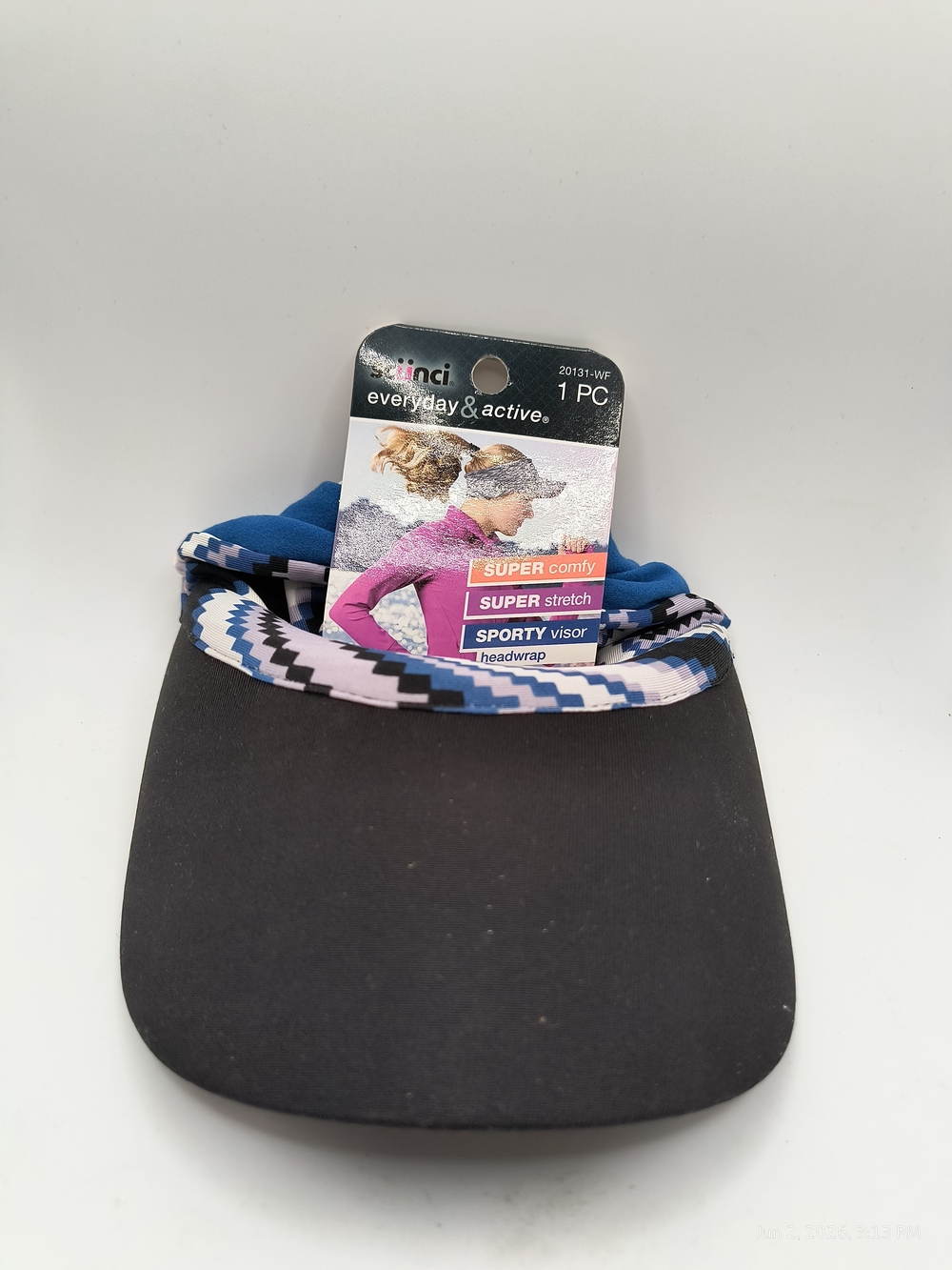 Scunci Everyday & Active Super Comfy Sporty Visor Stretch Headwrap 20131 New